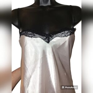 Lingerie Dress Nightgown Silky Soft Black Lace And Light Pink NWT Medium